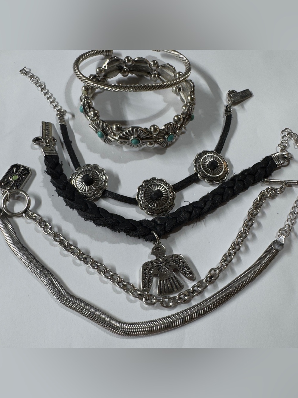 Idyllwind Silver-Tone Multi Bracelet Set with Turquoise Accents